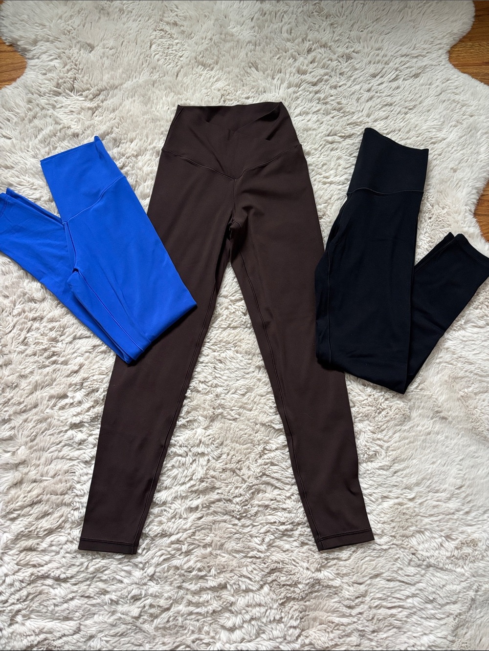 aerie Girls' Leggings Set — Blue, Brown & Black
